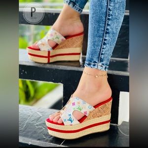 LV platform sandals